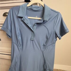 Lululemon Athletica Light Blue Golf or Gennis Polo Shirt
